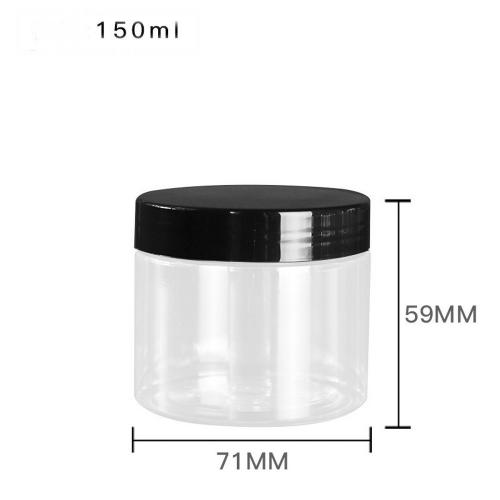6Pcs 150ml Clear Round Plastic Jars with Plastic Lid - Empty Cosmetic Containers Bottle Case Pot for Storage Food Sample Lotion Facial Cream Mask Ointment Tea Pill