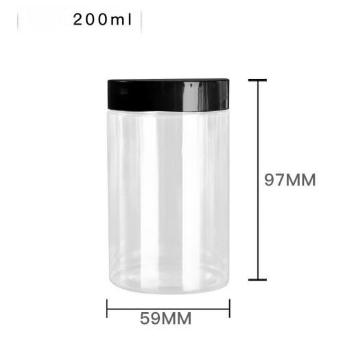 6Pcs 200ml Clear Round Plastic Jars with Plastic Lid - Empty Cosmetic Containers Bottle Case Pot for Storage Food Sample Lotion Facial Cream Mask Ointment Tea Pill