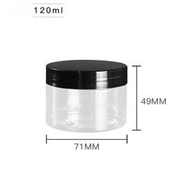 6Pcs 120ml Clear Round Plastic Jars with Plastic Lid - Empty Cosmetic Containers Bottle Case Pot for Storage Food Sample Lotion Facial Cream Mask Ointment Tea Pill