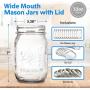 Ball Wide Mouth Mason Jars 32 oz. (12 Pack) - Quart Size Jars with Airtight Lids and Bands for Canning, Fermenting, Pickling, or DIY Decors and Projects with rubber jar opener