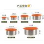 UPKOCH 2pcs Stainless Steel Spice jar Food Storage Container Leakproof Snack Salad Dressing Seasoning Pot with Silicone Lid