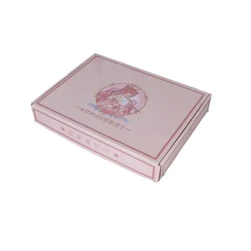 Maßgeschneiderte Großhandel Cute Pink Wellpappkisten Farbprinting für Verpackung