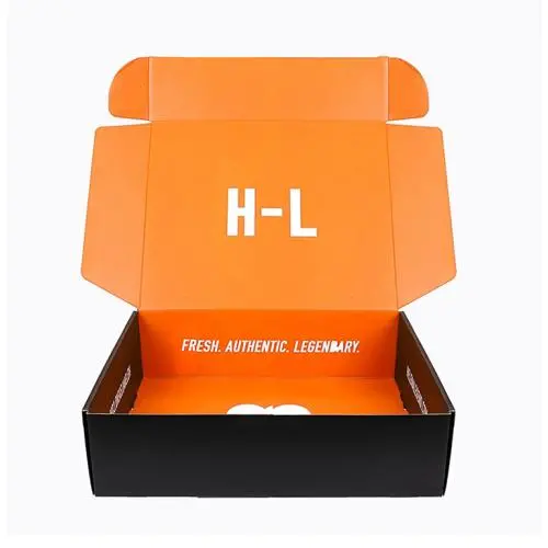 Custom Gold Foil Logo Customized Printed Corrugated Cardboard Packing Box