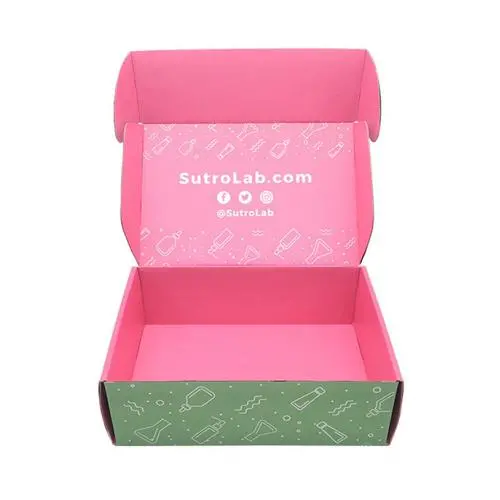 Personalisierte Goldfolien-Logo-Bedruckte Korrugated Karton Versandboxen