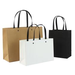 Wholesale Good Quality Portable Recycled Brown Kraft Paper Garment Gift Bag With Customized Printed