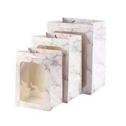 Wholesale New Design Luxury Portable Window White Card Paper Gift Bags With Handles