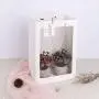 Individuell gestaltete neue Design-Papier-Geschenktüten Verpackung mit transparentem Fenster.