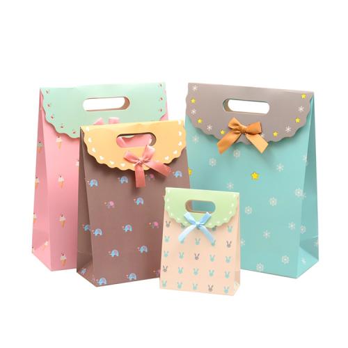 High Quality Custom Logo Colorful Printing Delicate Paper Bag Gift Packaging With Handle