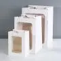 Sacs Cadeaux Blancs Portables de Luxe, Design Nouveau, en Papier Carton avec Poignées (Vente en Gros) Sacs Cadeaux Blancs Portables de Luxe, Design Nouveau, en Papier Carton avec Poignées (Vente en Gros)