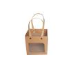 Wholesale Custom Delicate Recyclable Kraft Paper Gift Packaging Bags With Plastic Window
