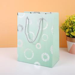 Wholesale Custom High Quality Ivory Board Handle Simple Paper Gift Bags Packaging For Shopping