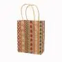 Custom Print Logo Christmas Kraft Paper Shopping Gift Bag With Handles