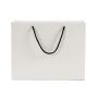 Luxury Fancy Portable White Shopping Paper Ivory Board Gift Bags Packaging With Your Own Logo