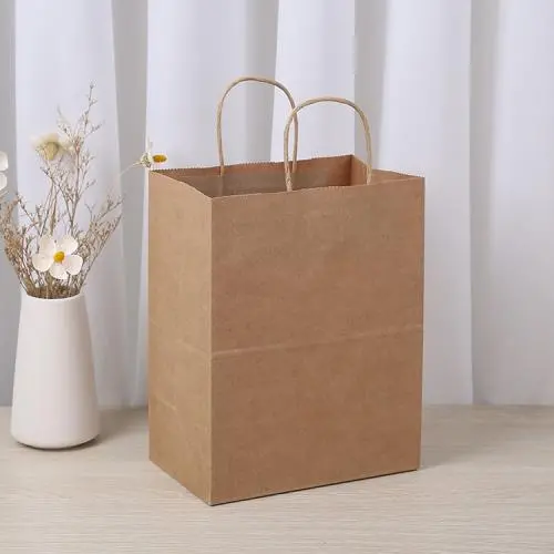 Luxury Paper Kraft Bag Handle Gift Bags Custom Shopping Paper Bag With Logo