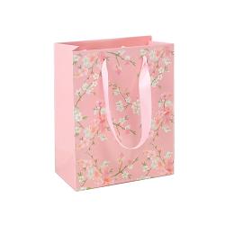 Good Quality Easy Shipping Delicate Environmental Paper Gift Packaging Bags With Ribbon Tie Handle