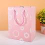 Wholesale Custom High Quality Ivory Board Handle Simple Paper Gift Bags Packaging For Shopping
