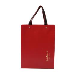 Customized Logo Handmade Hard Paper Brand Recycled Bag Packaging With Ribbon Handle