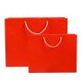 High Quality Manufacture Large Capacity Red Color Printed Paper Packaging Shopping Bags With Custom Logo