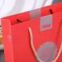 Großhandel Personalisierte Logo-Druck Marken Einzelhandel Rot Kleine Geschenkpapierbeutel