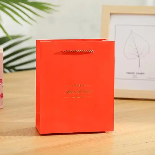 Personalisierte einfache Rohmaterial-Schmuckgeschenkverpackung mit Tragetasche aus Papier mit Griffen