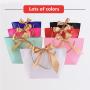 Hot Selling Custom Logo Lovely Fancy Shopping Bag Recycled Wedding Premium Jewelry Gift Packaging Paper Bag With Ribbon Bow Tie