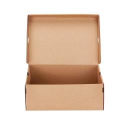 Wholesale Handmade Recyclable Kraft Paper Shoes Packaging Box With Custom Own Design Logo