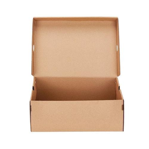 Wholesale Handmade Recyclable Kraft Paper Shoes Packaging Box With Custom Own Design Logo