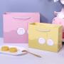 New design hot sale portable recycled cute color printing gift paper bagd with custom own logo