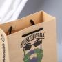 Gift Bag Print Kraft Paper Brown Customized Art Paper Shoes & Clothing Environmental 20*8*6cm or Customized Size Zipper Top