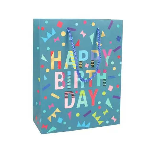 Luxus Geburtstag Geschenkel Tüte Großhandel Individuelle Personalisierung Ihres Logos Griff Papier Maßgeschneidertes Kunstpapier Umweltfreundliches Geschenk & Handwerk