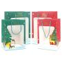 Wholesale High Quality Suitable Christmas Window Paper Bags Gift Packaging With Handles