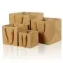 Sac Cadeau en Carton Kraft Recyclé Écologique Portable avec Poignée en Ruban – Vendu Très Bien pour l'Emballage de Fleurs