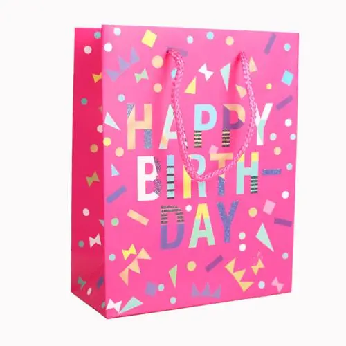 Großhandel Niedliche Cartoon Geburtstag Geschenktüte Maßgeschneidert Feiertags Papier Geschenktüten Verpackung