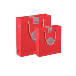 Wholesale Personality Custom Logo Printed Brand Retail Red Small Gift Paper Bag