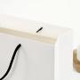 Luxury Fancy Portable White Shopping Paper Ivory Board Gift Bags Packaging With Your Own Logo