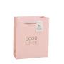 Customized simple good raw material necklace jewelry gift packaging carry-on paper bag with handles