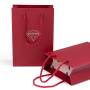 Handmade high quality guarantee gold stamping paper gift packaging bag with custom logo and handles