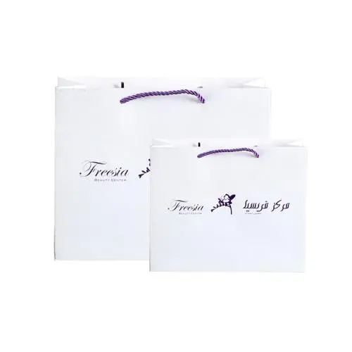 Fabrication Grossiste de Sacs en Papier Personnalisés Blanc sur Mesure avec Logo Fabrication Grossiste de Sacs en Papier Personnalisés Blanc sur Mesure avec Logo