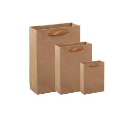 Wholesale Cheap Price Customized Shopping Bags Reusable Brown Bags Kraft Paper