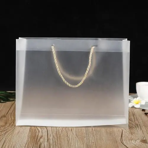 Sacs d’achat en PVC transparent personnalisés avec logo, pliables, vente en gros Sacs d’achat en PVC transparent personnalisés avec logo, pliables, vente en gros
