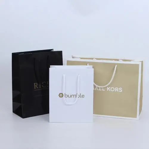 Großhandel Personalisierte Logo-Druck Marken Einzelhandel Rot Kleine Geschenkpapierbeutel