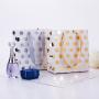 Wholesale Hot Sale Luxury Gold Stamping Dots Printed Shopping Paper Gift Bags Packaging