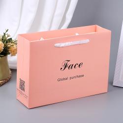 Hot Sale Brand Logo Luxury Pink Shopping Paper Pouch Manufacturers Wholesale Printed Custom Gift Bags With Ribbon