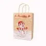 Custom Print Logo Christmas Kraft Paper Shopping Gift Bag With Handles