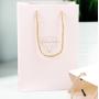 Handmade high quality guarantee gold stamping paper gift packaging bag with custom logo and handles