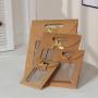 Wholesale Environmental Portable Window Brown Kraft Paper Gift Packaging Bag With Custom Design Logo