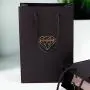 Handgefertigte Hochwertigkeit gewährleistende Goldstempelpapier Geschenkpapiertüten mit individuellem Logo und Griffen