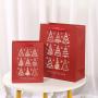 Wholesale Good Quality Custom Logo Simple Type Recycled Christmas Hard Paper Gift Bag With Handle