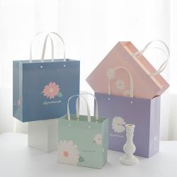 High Quality Large Elegant Universal Custom Paper Gift Bags With Flower Printing