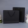 Luxury Brand Retail Gold Hot Stamping Logo Boutique Gift Kraft Paper Shopping Bag